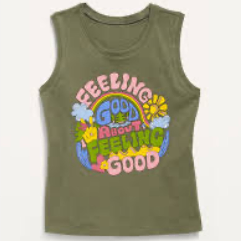 Old Navy Inspirational Tank Top - Feeling Good About Feeling Good